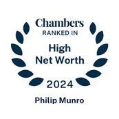 Chambers HNW 2024 recognition for Philip Munro