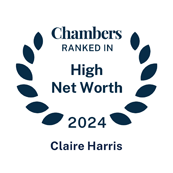 Chambers HNW 2024 recognition for Claire Harris