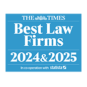 Logo for 2024 and 2025 Best Law Firms by The Times