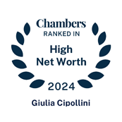 Chambers HNW 2024 recognition for Giulia Cipollini