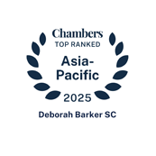 2025 Chambers Asia-Pacific recognition for Deborah Barker SC