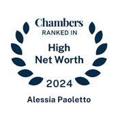 Chambers HNW 2024 recognition for Alessia Paoletto