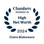 Chambers HNW 2024 recognition for Claire Blakemore