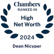 2024 Chambers High Net Worth Badge for Dean Nicyper
