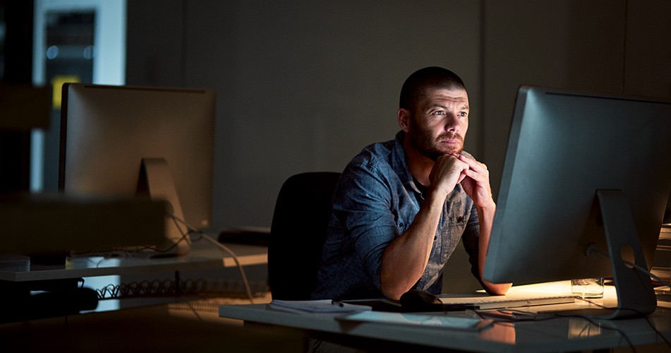 Man at desk