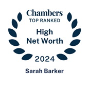 2024 Chambers HNW recognition for Sarah Barker