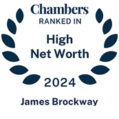 2024 Chambers High Net Worth Badge for James Brockway