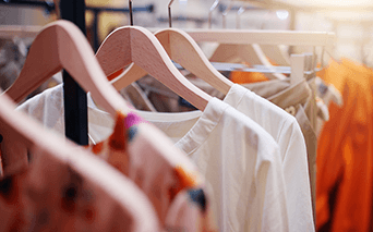 clothing on hangers